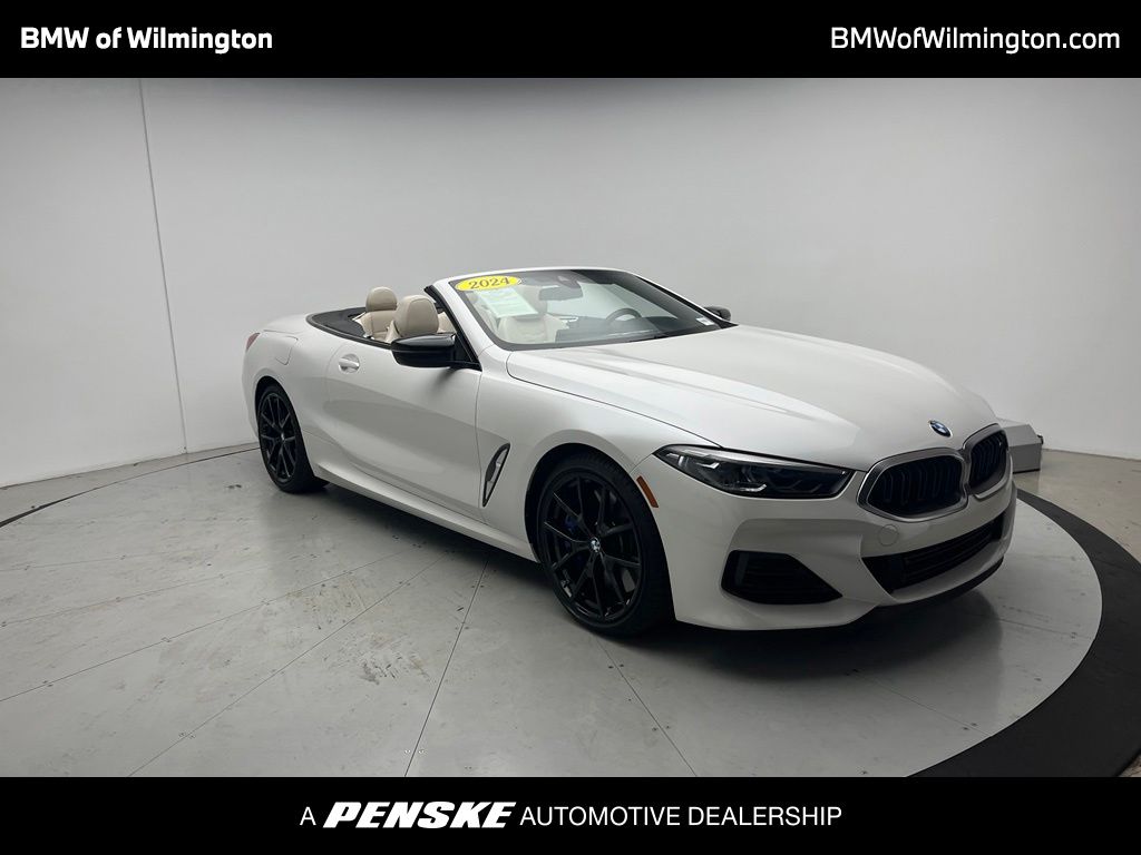 Mineral White Metallic 2024 BMW 8 Series Convertible All-Wheel Drive 8-Speed Automatic