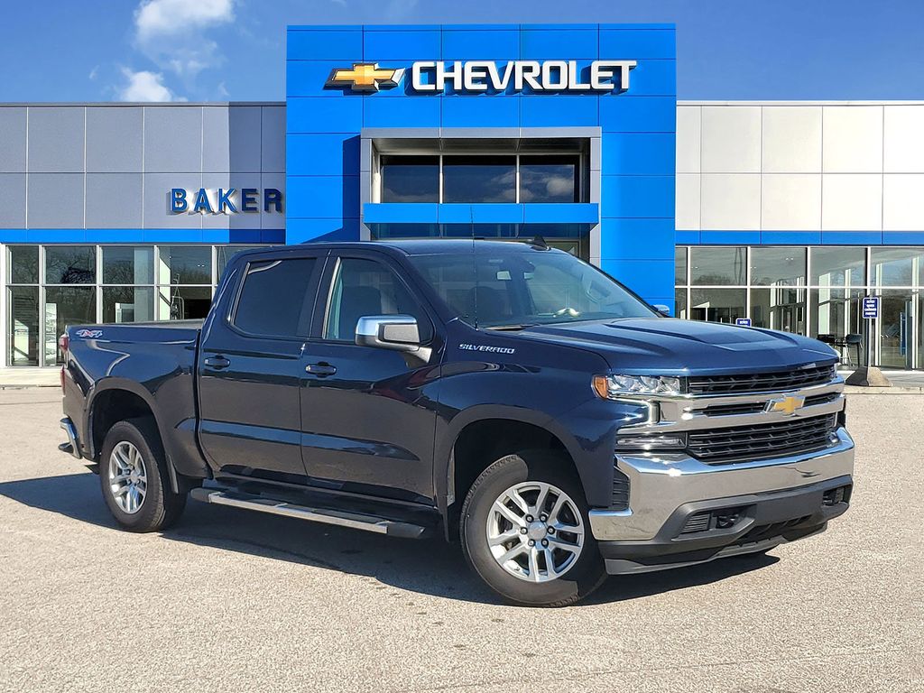Northsky Blue Metallic 2022 Chevrolet Silverado 1500 LT Crew Cab 4WD Pickup Truck Four-Wheel Drive 8-Speed Automatic