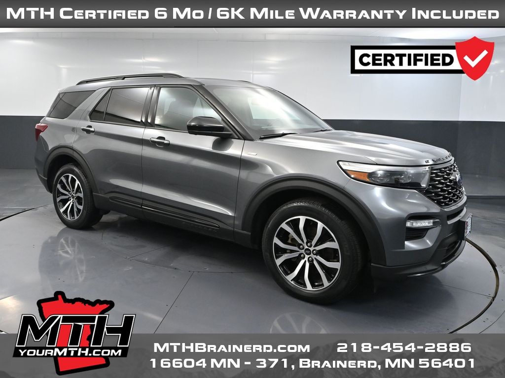 Carbonized Gray Metallic 2022 Ford Explorer ST-Line AWD SUV / Crossover All-Wheel Drive Automatic