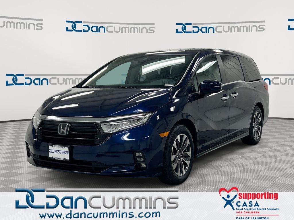 Blue 2022 Honda Odyssey Minivan Front-Wheel Drive Automatic
