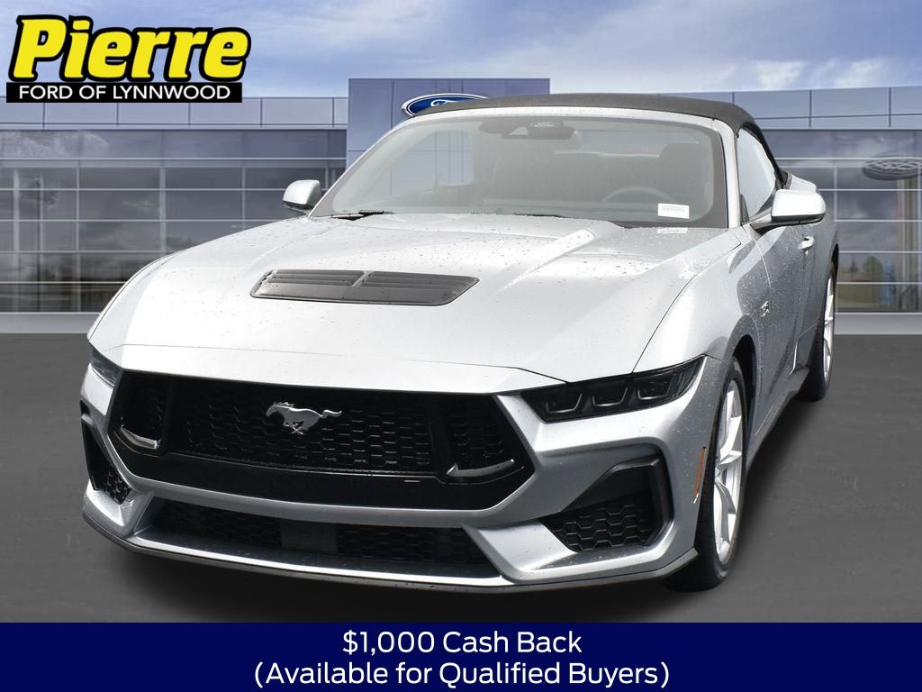 Silver Metallic 2026 Ford Mustang Convertible Rear-Wheel Drive Automatic