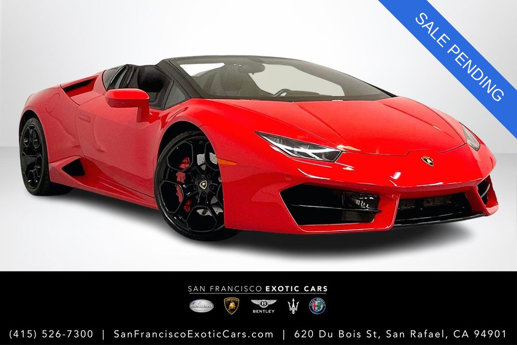 Rosso Mars Metallic 2017 Lamborghini Huracan LP 580-2 Spyder Convertible Rear-Wheel Drive 7-Speed Manual