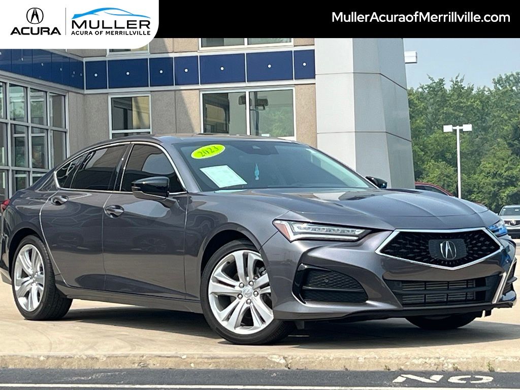 Gray (Modern Steel Metallic) 2023 Acura TLX Sedan Front-Wheel Drive Automatic