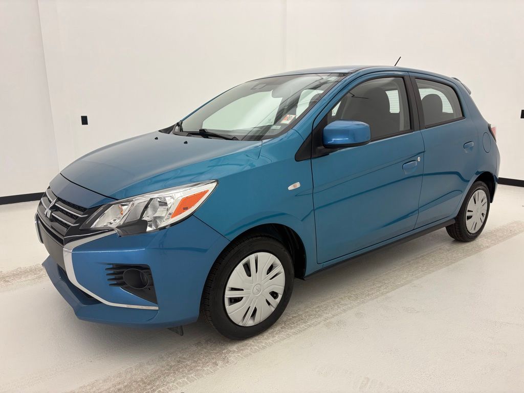 Blue 2024 Mitsubishi Mirage Hatchback Front-Wheel Drive Continuously Variable Transmission