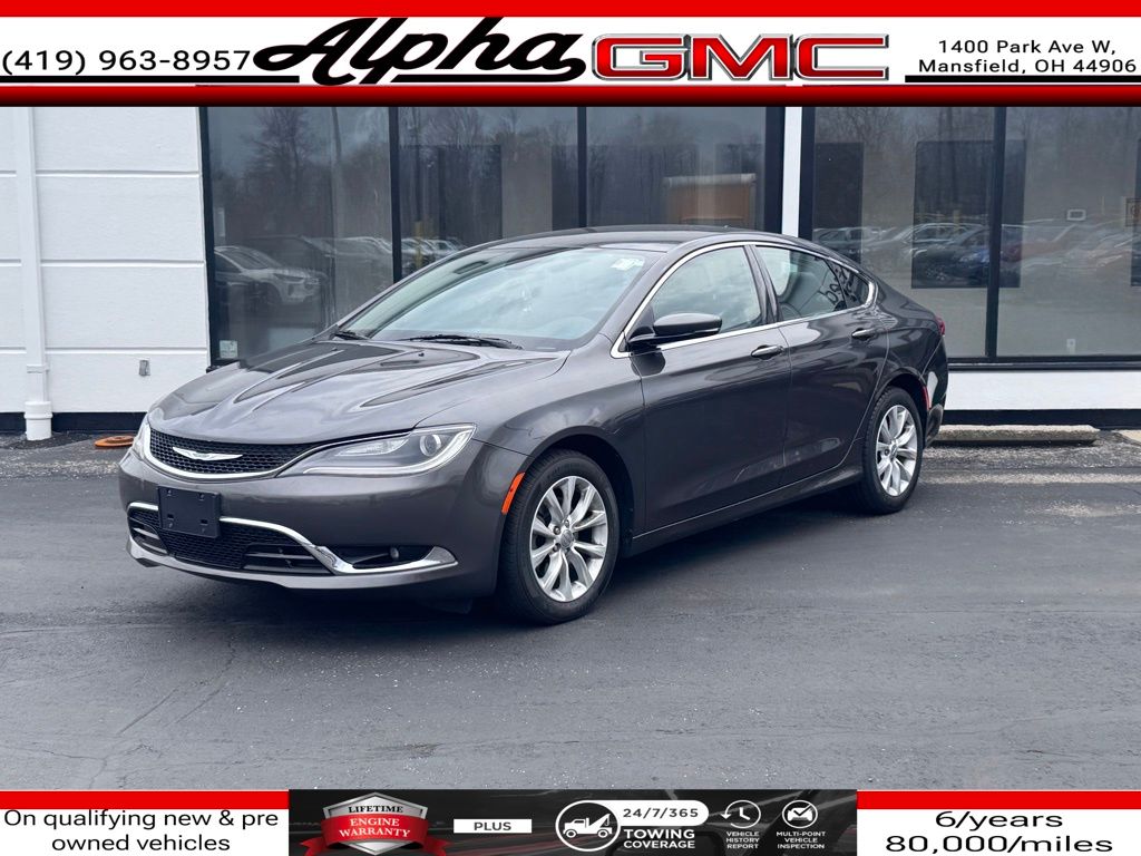 Gray (Granite Crystal Metallic Clearcoat) 2015 Chrysler 200 C Sedan FWD Sedan Front-Wheel Drive 9-Speed Automatic
