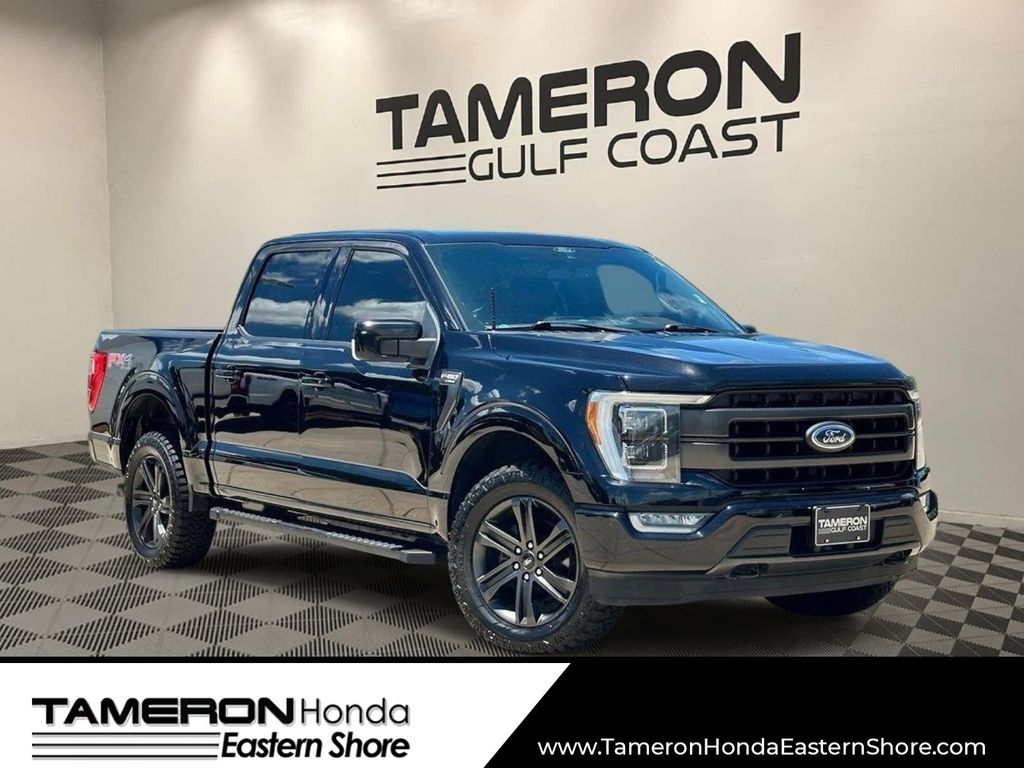 Agate Black Metallic 2021 Ford F-150 Lariat SuperCrew 4WD Pickup Truck Four-Wheel Drive Automatic