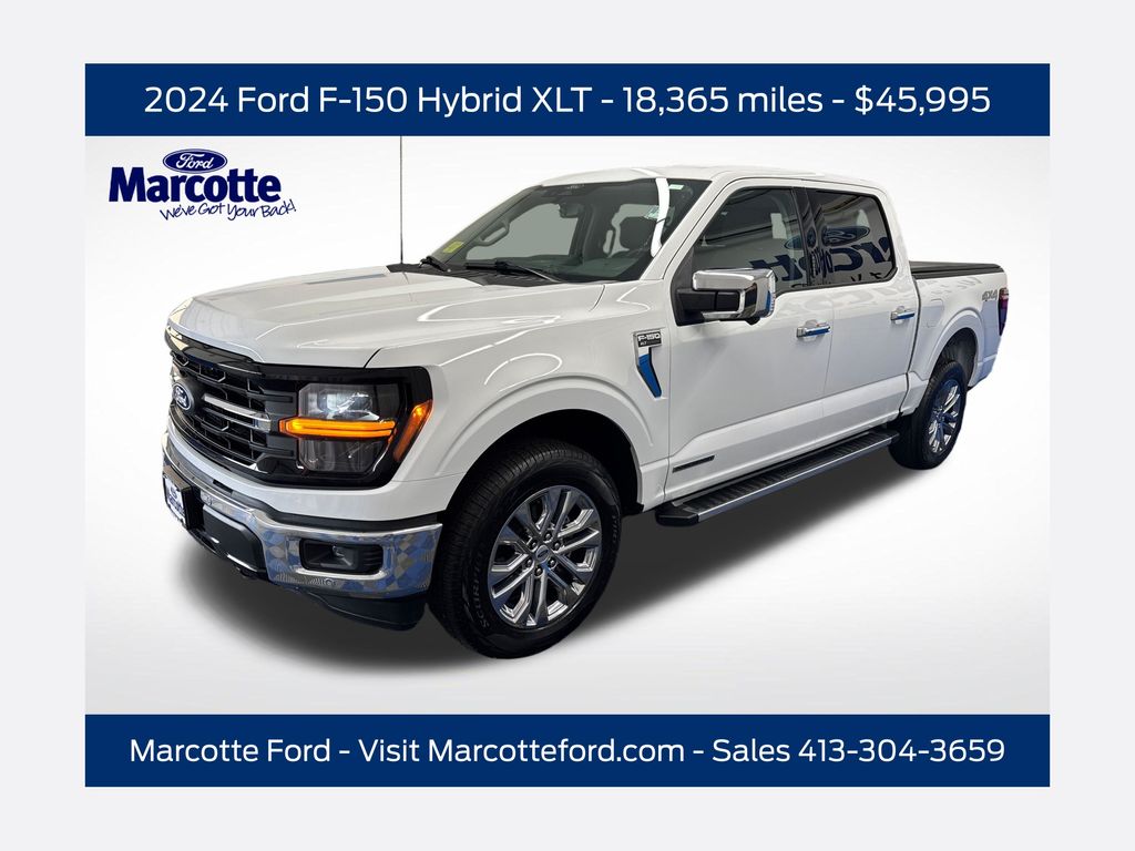 Oxford White 2024 Ford F-150 XLT SuperCrew 4WD Pickup Truck Four-Wheel Drive Automatic