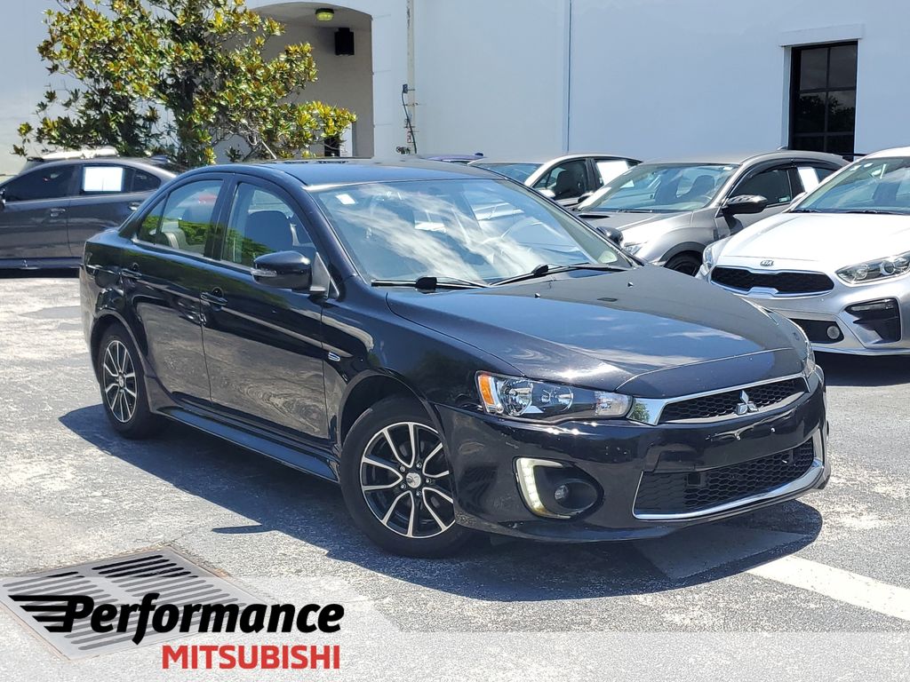 Black 2017 Mitsubishi Lancer ES AWD Sedan All-Wheel Drive Continuously Variable Transmission