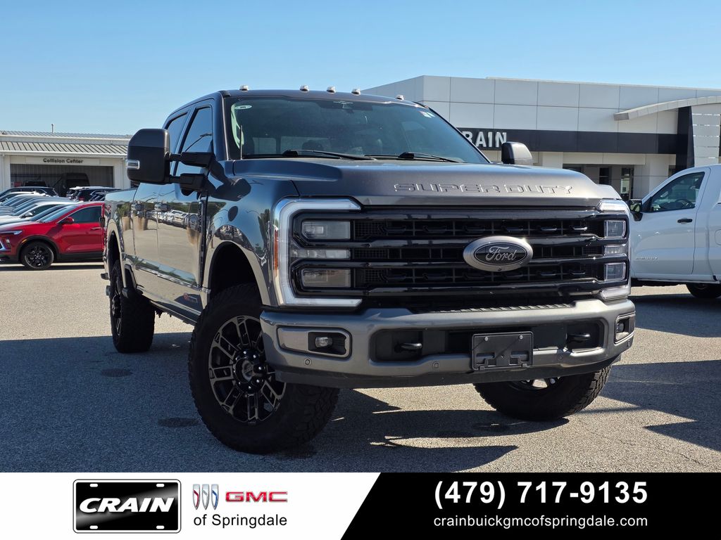 Gray Metallic 2023 Ford F-250 Super Duty Limited Crew Cab 4WD Pickup Truck Four-Wheel Drive Automatic