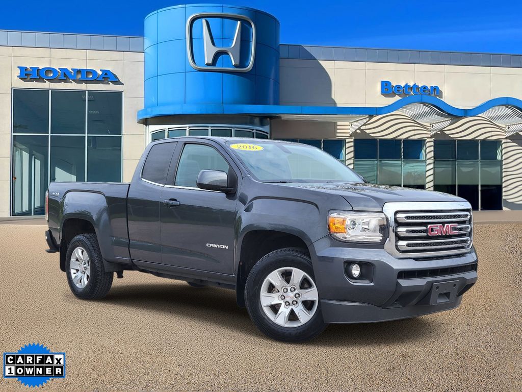 Cyber Gray Metallic 2016 GMC Canyon Pickup Truck Four-Wheel Drive 6-Speed Automatic