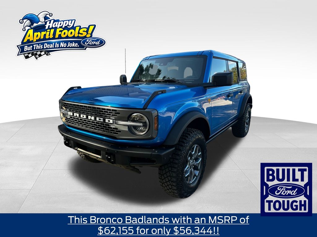Velocity Blue Metallic 2025 Ford Bronco Badlands 4-Door 4WD SUV / Crossover Four-Wheel Drive Automatic