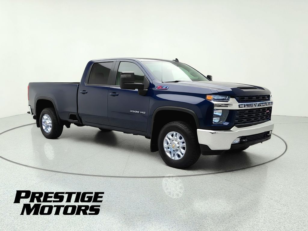 Blue 2022 Chevrolet Silverado 3500HD Pickup Truck Four-Wheel Drive Automatic