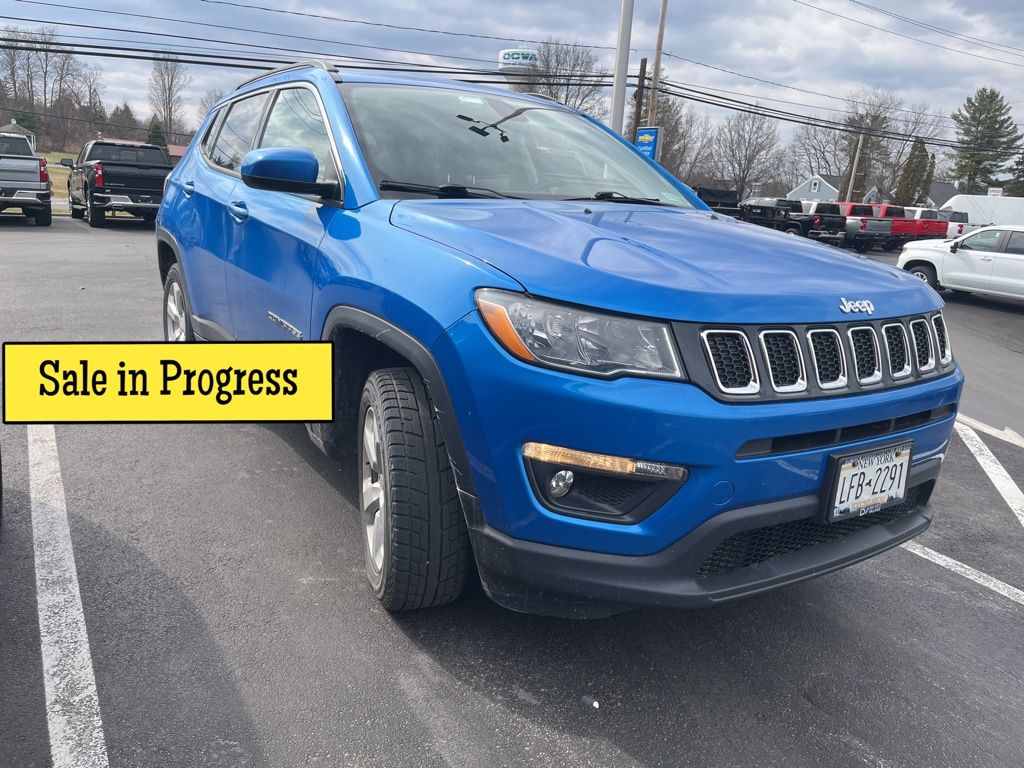 Laser Blue Pearlcoat 2020 Jeep Compass Latitude 4WD SUV / Crossover Four-Wheel Drive 9-Speed Automatic