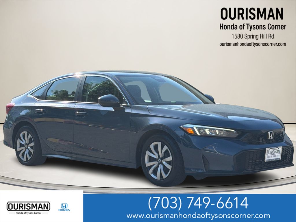 Blue Lagoon Pearl 2025 Honda Civic Sedan Front-Wheel Drive Continuously Variable Transmission