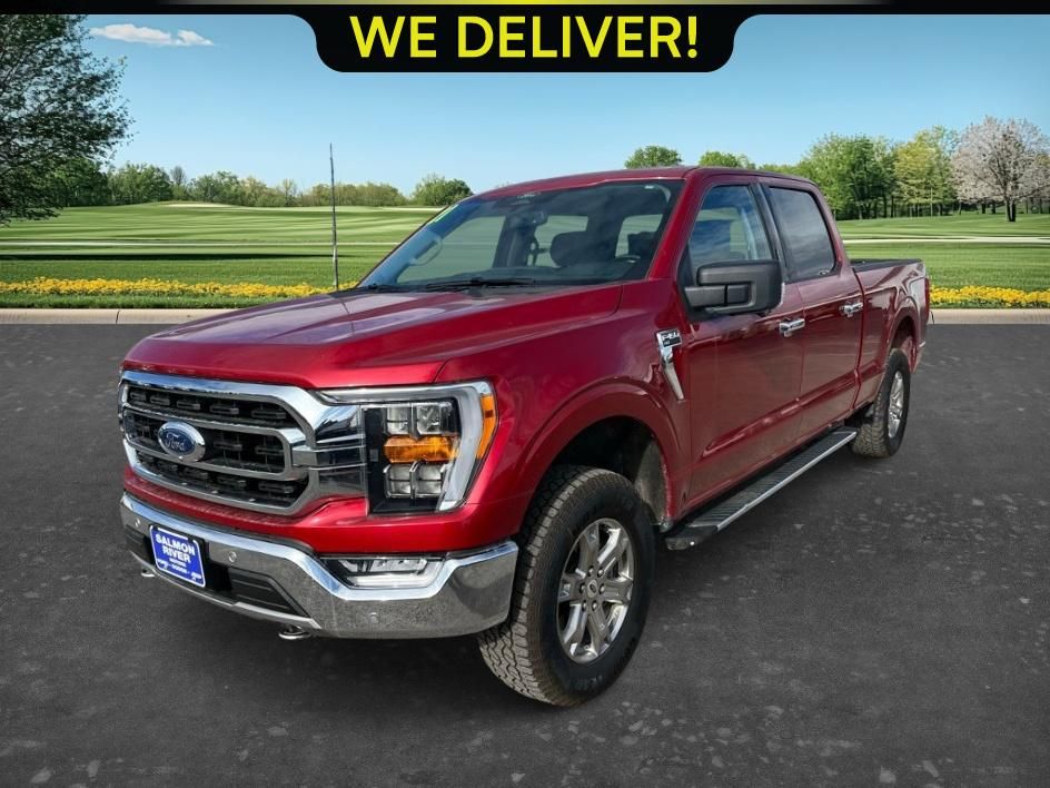 Red 2021 Ford F-150 XLT SuperCrew 4WD Pickup Truck Four-Wheel Drive Automatic
