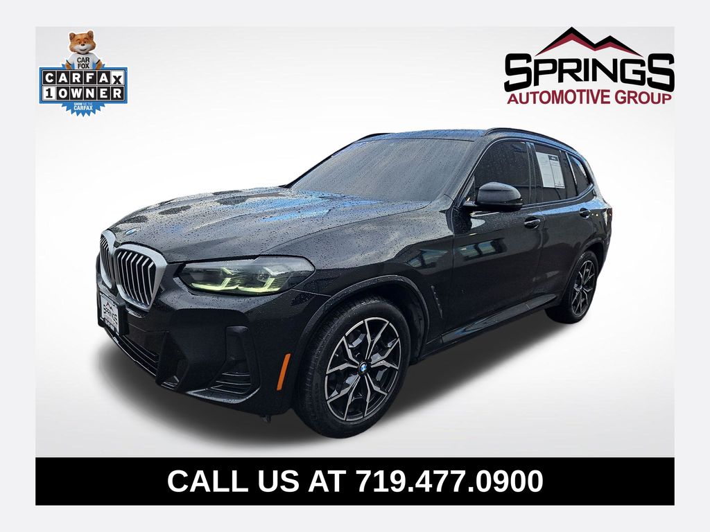Black Sapphire Metallic 2022 BMW X3 xDrive30i AWD SUV / Crossover All-Wheel Drive 8-Speed Automatic