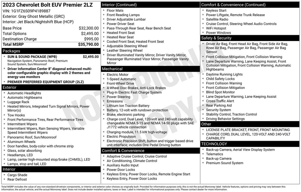 Used Car 2023 Chevrolet Bolt Euv  Premier For Sale Under $25,000 In Austin, Texas