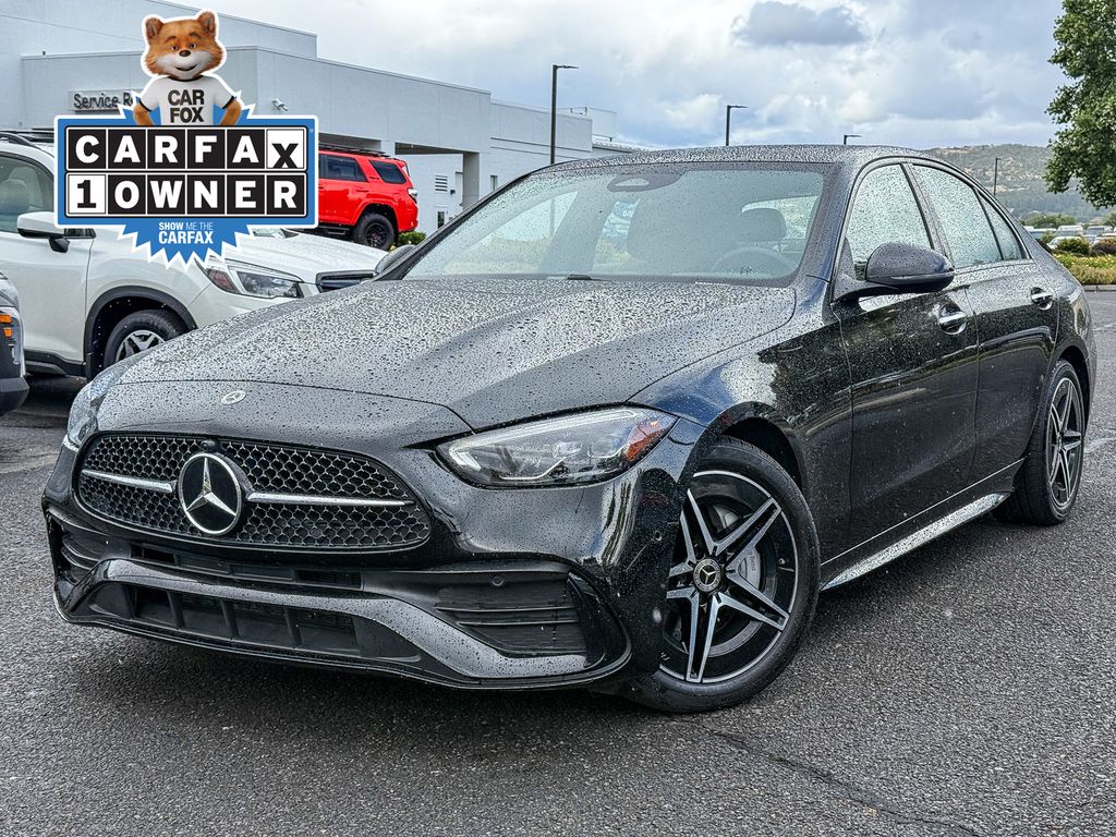 Black 2025 Mercedes-Benz C-Class Sedan All-Wheel Drive 9-Speed Automatic
