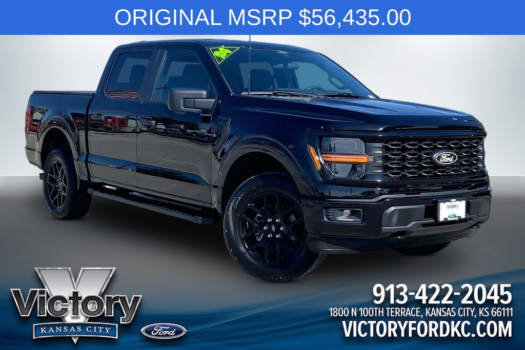 Agate Black Metallic 2024 Ford F-150 Pickup Truck Four-Wheel Drive Automatic