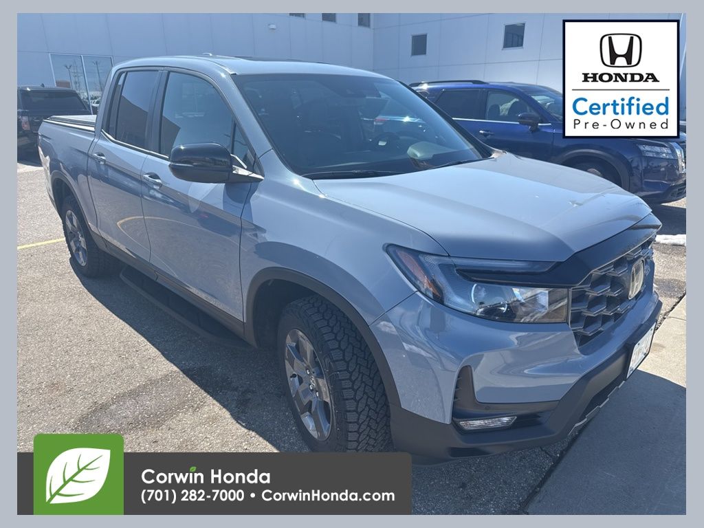 Sonic Gray Pearl 2025 Honda Ridgeline TrailSport AWD Pickup Truck All-Wheel Drive 9-Speed Automatic