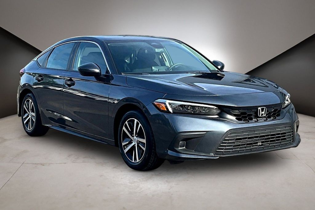 Meteorite Gray Metallic 2023 Honda Civic Hatchback LX FWD Hatchback Front-Wheel Drive Continuously Variable Transmission