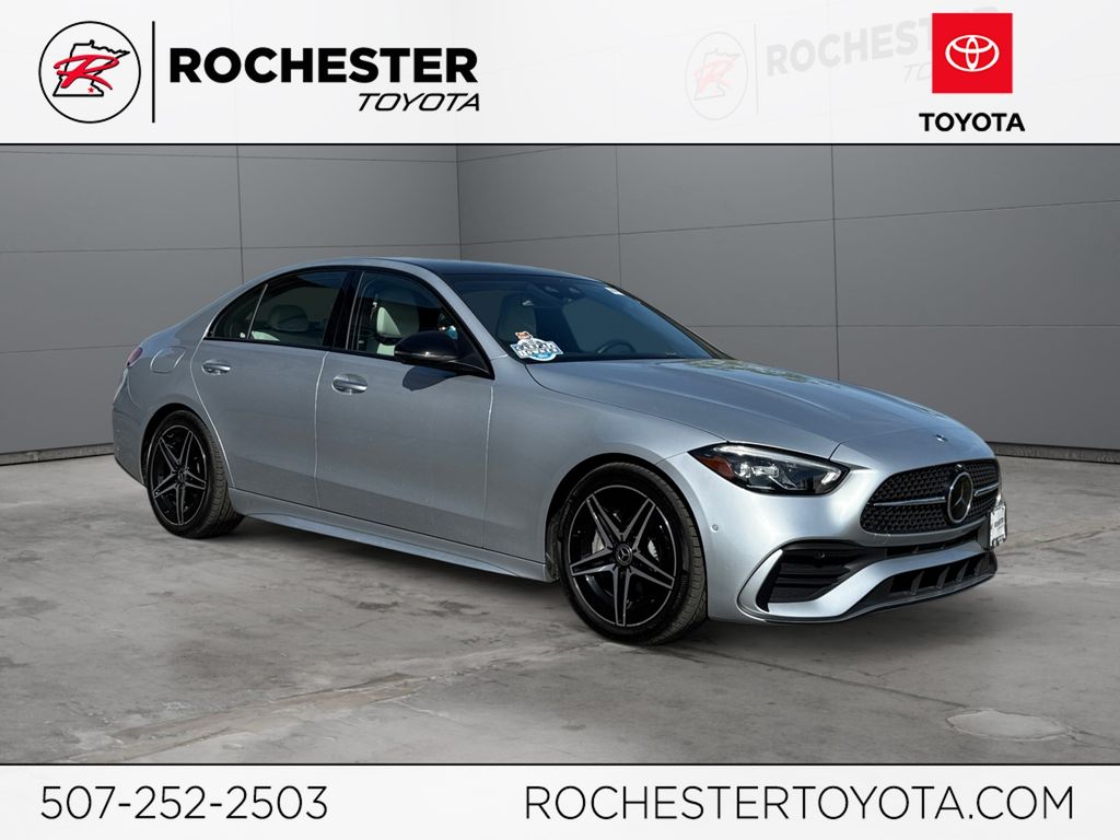 Cirrus Silver Metallic 2022 Mercedes-Benz C-Class Sedan All-Wheel Drive 9-Speed Automatic