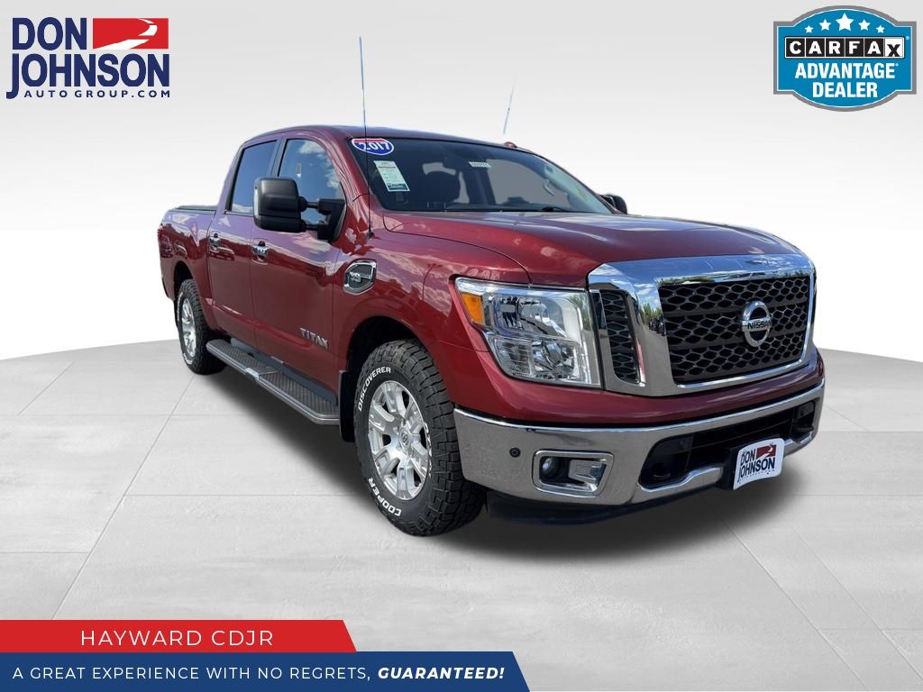 Cayenne Red 2017 Nissan Titan Pickup Truck Four-Wheel Drive 7-Speed Automatic