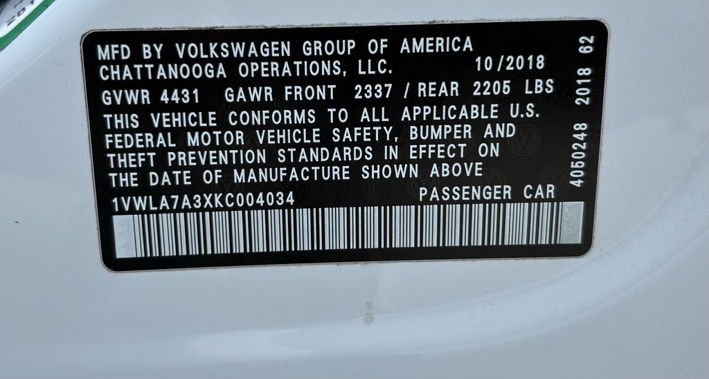 2019 Volkswagen Passat 2.0T Wolfsburg White at Joe Myers Mazda Kia