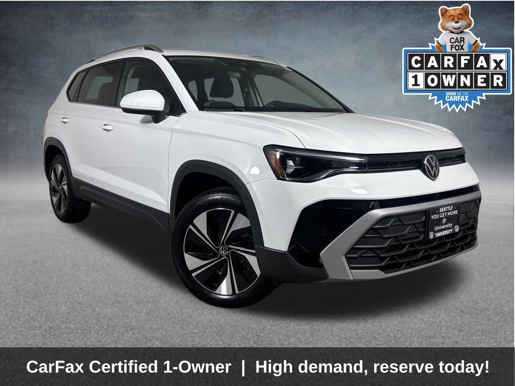 Pure White 2025 Volkswagen Taos SE 4Motion SUV / Crossover All-Wheel Drive 8-Speed Automatic