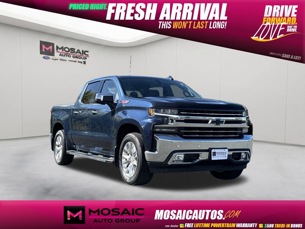 Northsky Blue Metallic 2019 Chevrolet Silverado 1500 Pickup Truck Four-Wheel Drive 8-Speed Automatic