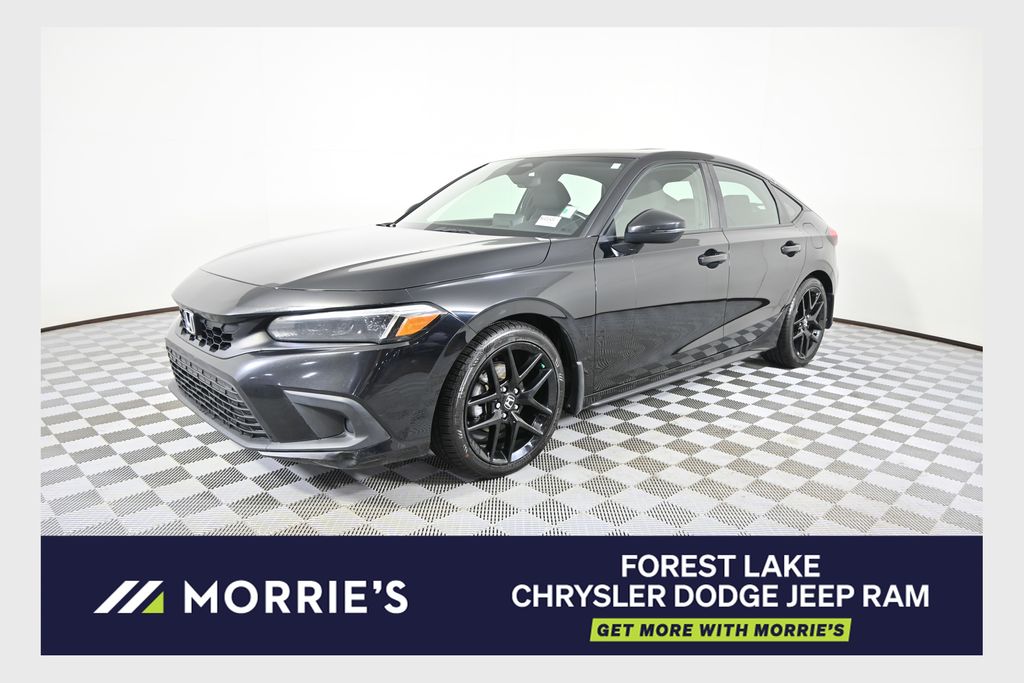 Crystal Black Pearl 2022 Honda Civic Hatchback Hatchback Front-Wheel Drive Continuously Variable Transmission