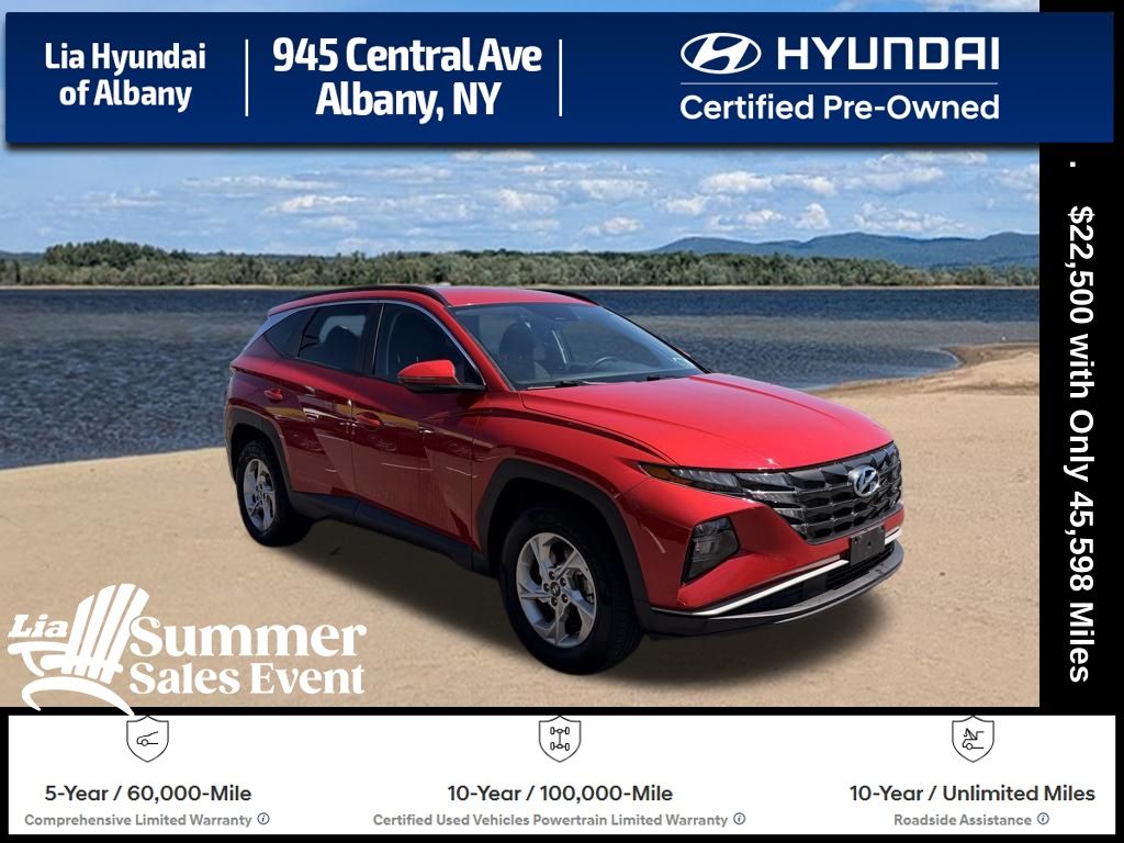 Calypso Red 2023 Hyundai Tucson SUV / Crossover All-Wheel Drive 8-Speed Automatic