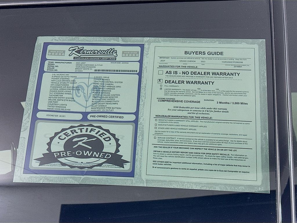 Used 2023 White Jeep Altitude image 38