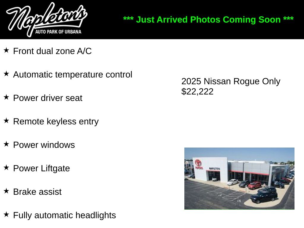 Gray (Gun Metallic) 2025 Nissan Rogue SUV / Crossover Front-Wheel Drive Continuously Variable Transmission