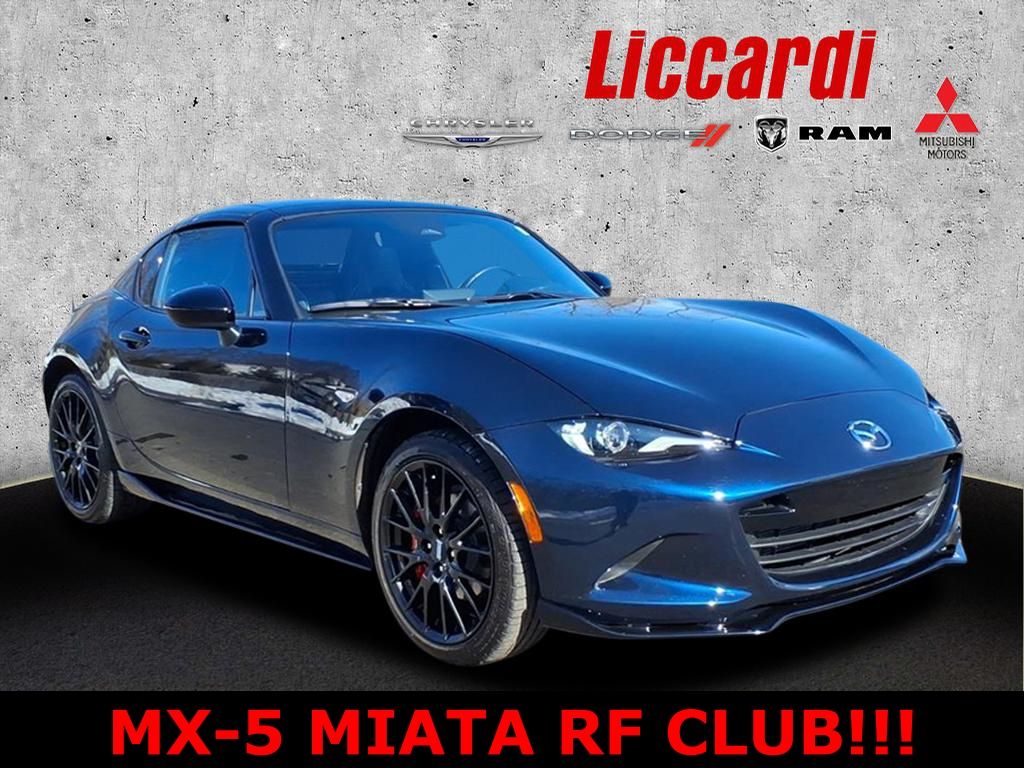 Deep Crystal Blue Mica 2024 Mazda MX-5 Miata RF Club RWD Convertible Rear-Wheel Drive 6-Speed Manual