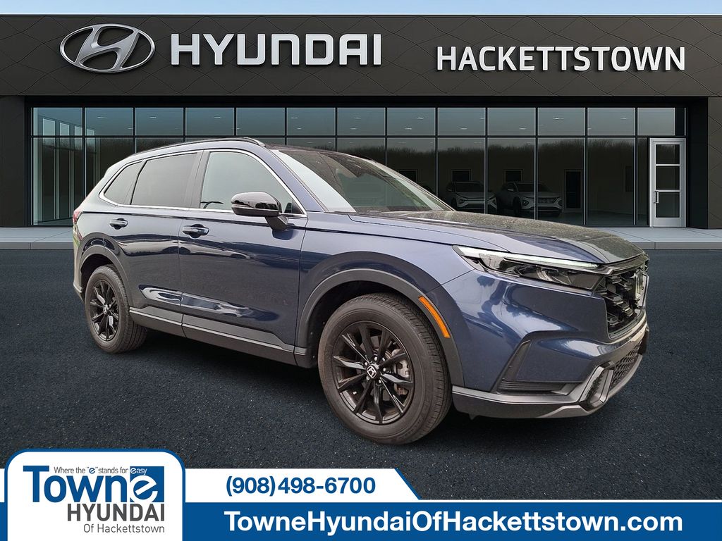 Blue / Gray 2024 Honda CR-V Hybrid SUV / Crossover All-Wheel Drive Continuously Variable Transmission