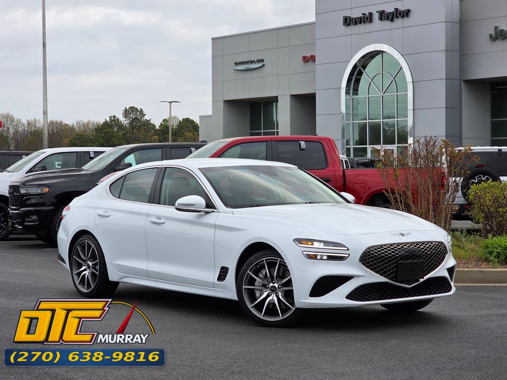 Alta White 2025 Genesis G70 2.5T Standard RWD Sedan Rear-Wheel Drive 8-Speed Automatic