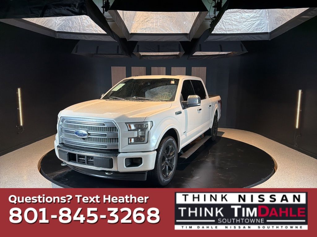 White Platinum 2017 Ford F-150 Platinum SuperCrew 4WD Pickup Truck Four-Wheel Drive Automatic