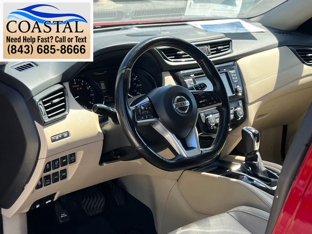 2017 Nissan Rogue SL Red at Coastal Chevrolet Cadillac