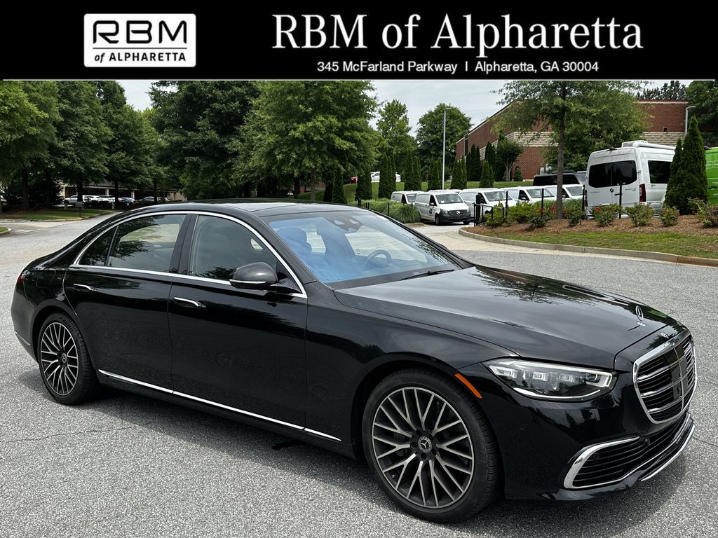 Black 2025 Mercedes-Benz S-Class S 580 4MATIC Sedan All-Wheel Drive 9-Speed Automatic