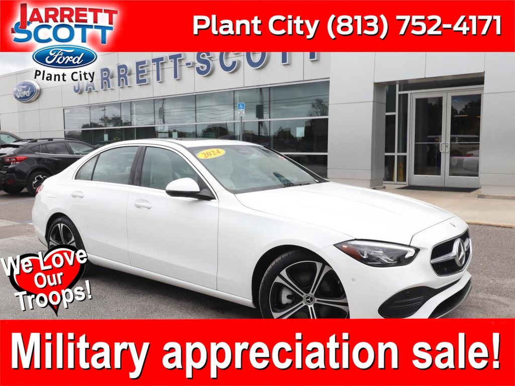 Polar White 2024 Mercedes-Benz C-Class C 300 RWD Sedan Rear-Wheel Drive 9-Speed Automatic