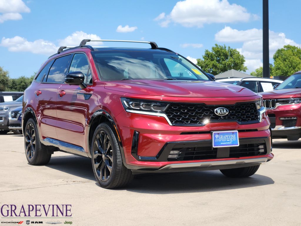 Passion Red Tintcoat 2021 Kia Sorento SUV / Crossover Front-Wheel Drive 8-Speed Dual Clutch