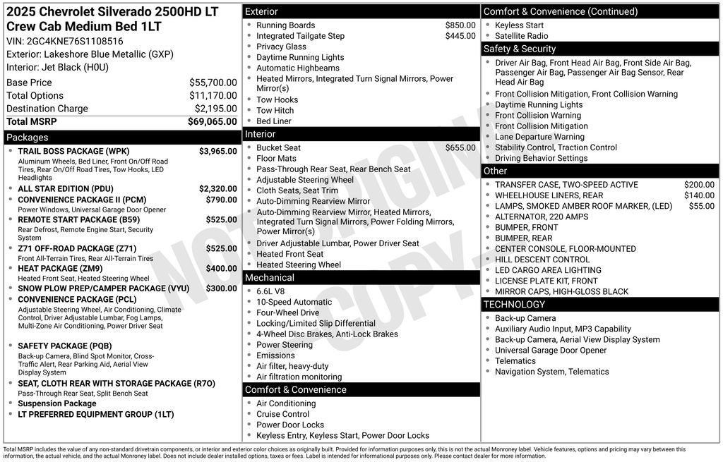 2025 Chevrolet Silverado 2500HD LT