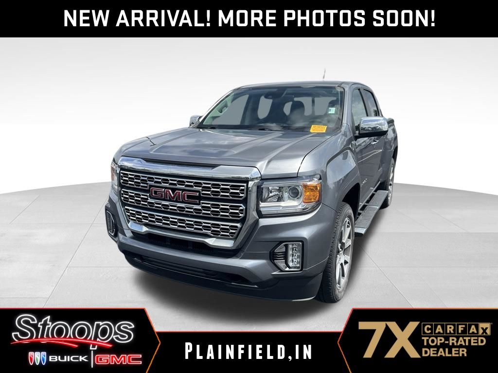 Gray (Satin Steel Metallic) 2021 GMC Canyon Pickup Truck Four-Wheel Drive 8-Speed Automatic