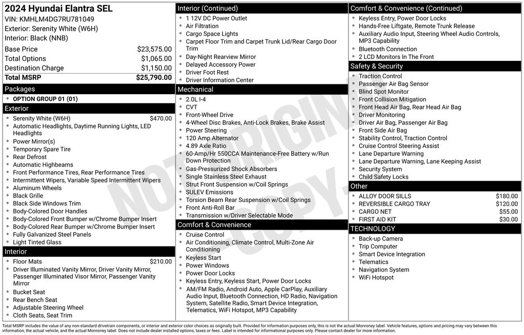 Used 2024 White Hyundai SEL image 6