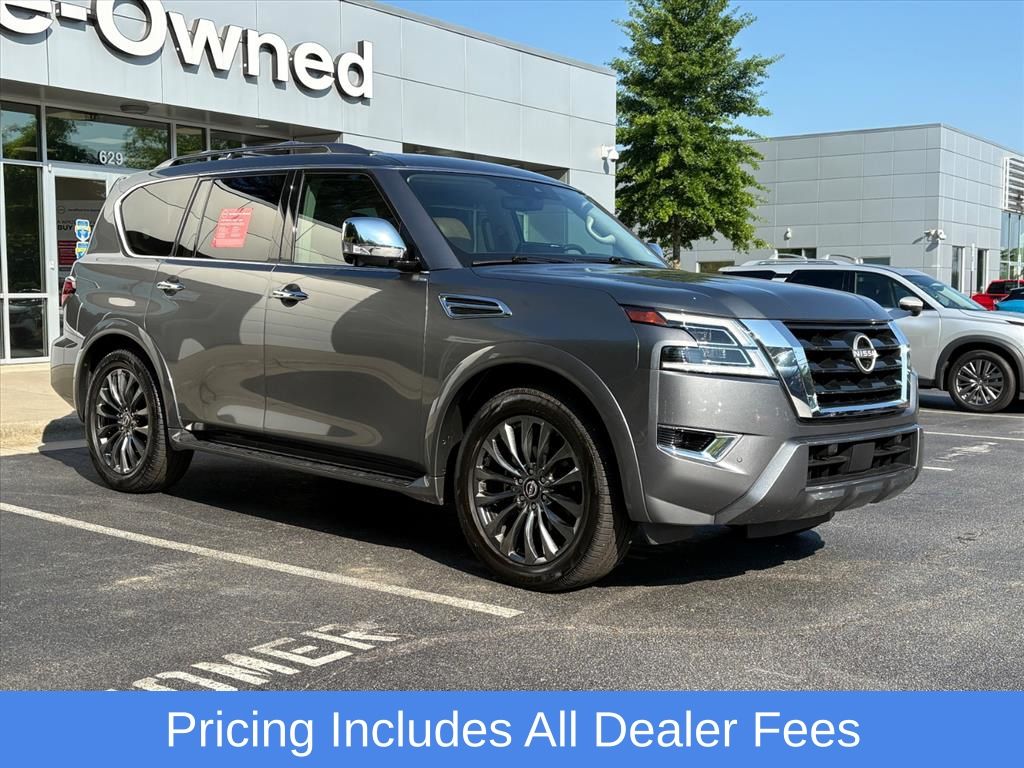 Gray (Gun Metallic) 2023 Nissan Armada Platinum 4WD SUV / Crossover Four-Wheel Drive 7-Speed Automatic
