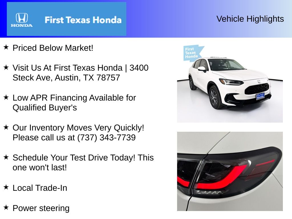 Used Car 2025 Honda Hr-v  Ex-l For Sale Under $30,000 In Austin, Texas
