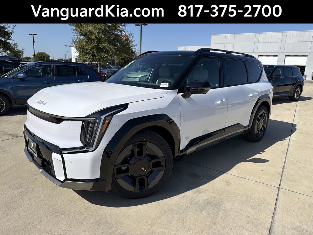 Glacial White/Ebony Black 2026 Kia EV9 SUV / Crossover All-Wheel Drive 1-Speed Automatic