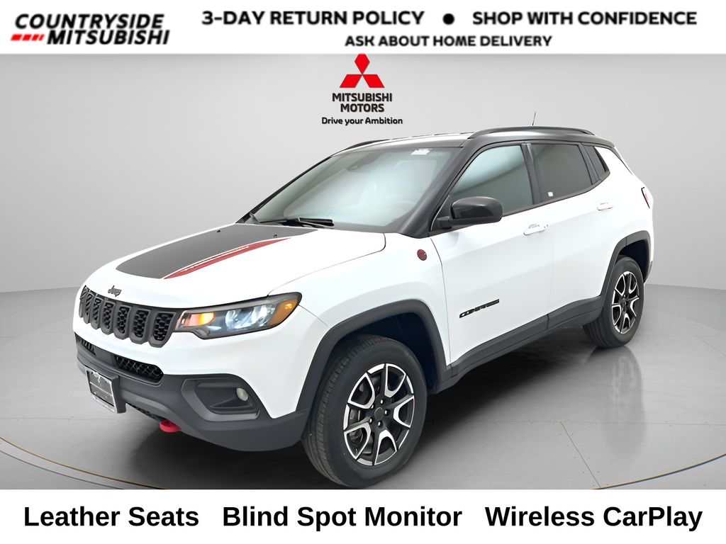 Bright White Clearcoat 2025 Jeep Compass Trailhawk 4WD SUV / Crossover Four-Wheel Drive 8-Speed Automatic