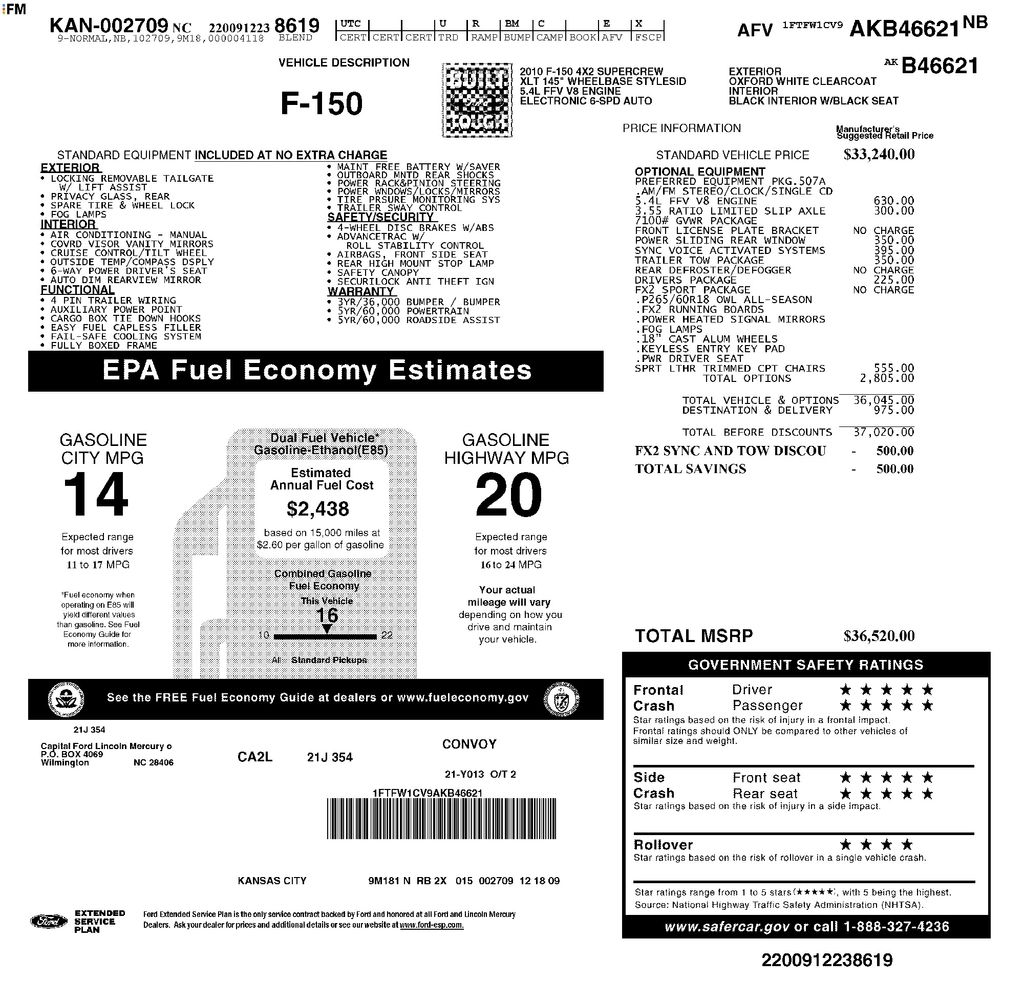 Used 2010 White Ford XLT image 2